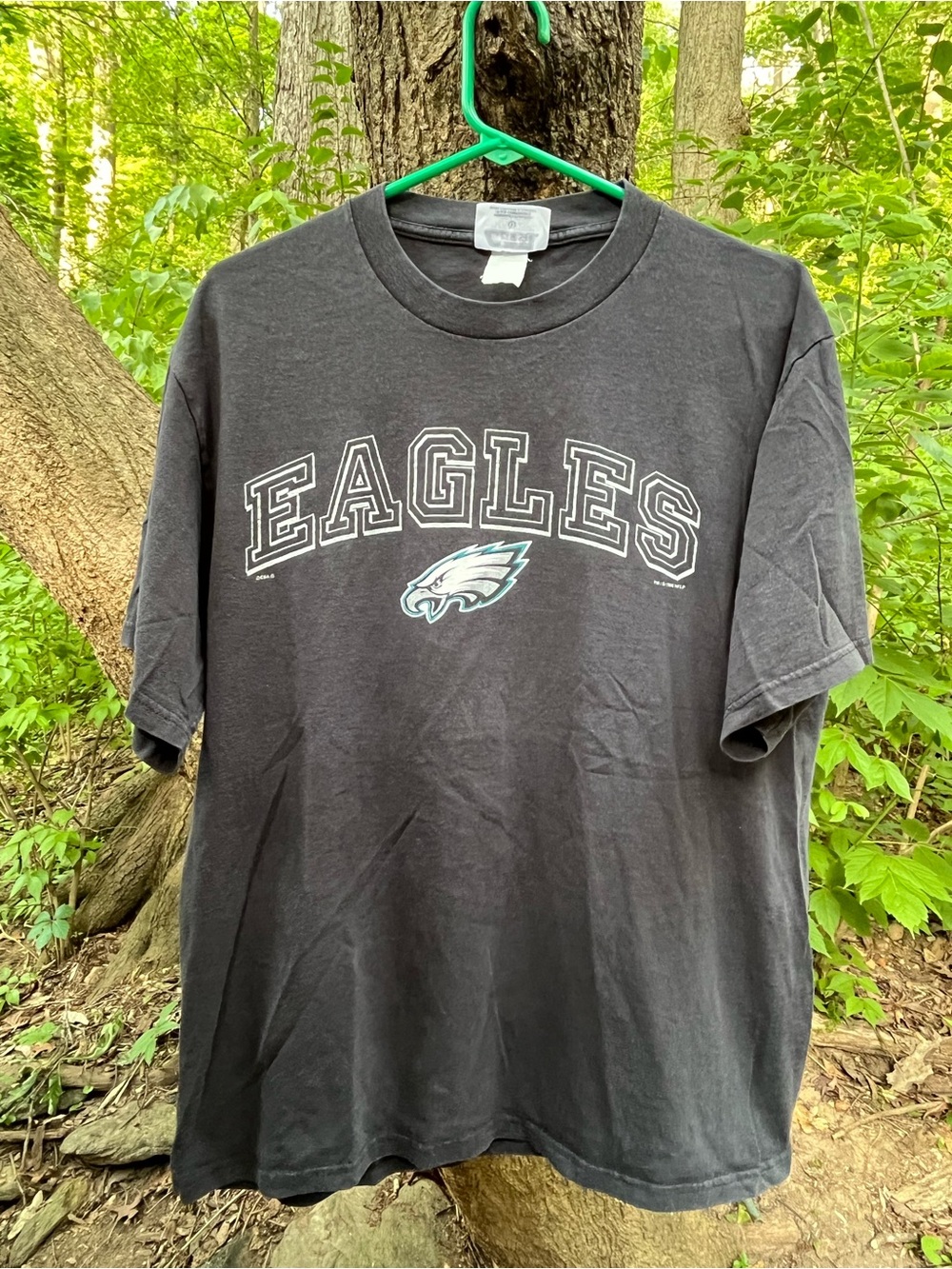 Vintage 1998 NFL Philadelphia Eagles T-Shirt Large Faded Black CSA